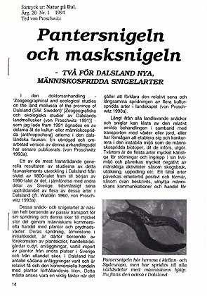 Seller image for Pantersnigeln och masksnigeln for sale by ConchBooks