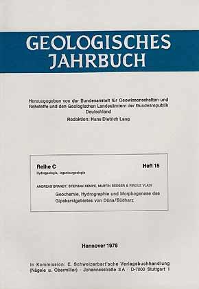 Immagine del venditore per Geochemie, Hydrographie und Morphogenese des Gipskarstgebietes von Dna / Sdharz venduto da ConchBooks