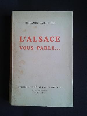 Immagine del venditore per L'Alsace vous parle. venduto da Librairie Ancienne Zalc