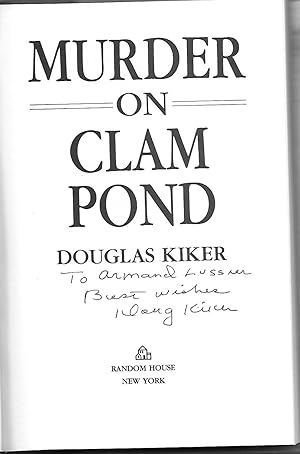 MURDER ON CLAM POND ***INSCRIBED COPY ***