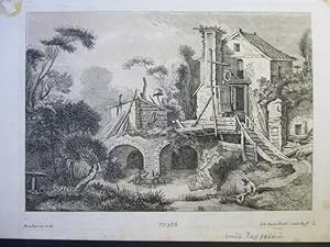 Kupferstich ( N°. 158 ) vieille ferme Marseille ( Boucher pinx. )