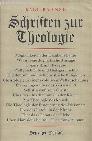 Schriften zur Theologie - Band V Neuere Schriften.