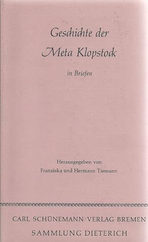 Image du vendeur pour Geschichte der Meta Klopstock in Briefen. mis en vente par Antiquariat-Plate