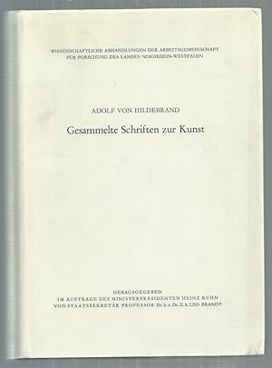 Gesammelte Schriften zur Kunst. Bearbeitet von Henning Bock. Wissenschaftliche Abhandlungen der A...