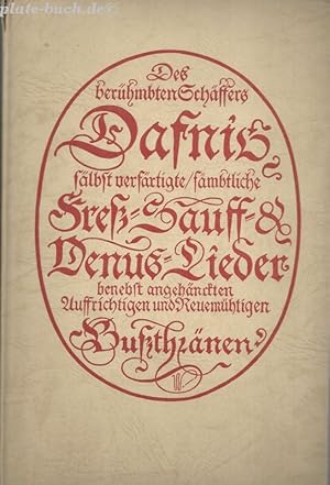 Seller image for Dafnis. Lyrisches Portrt aus dem 17.Jahrhundert. for sale by Antiquariat-Plate