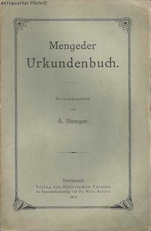 Bild des Verkufers fr Mengeder Urkundenbuch. zum Verkauf von Antiquariat-Plate