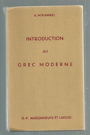 Indtroduction au Grec Moderne.