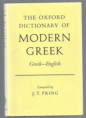 The Oxford Dictionary of Modern Greek. Greek-English.