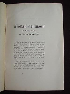 Image du vendeur pour Le tombeau de Louis-le-Dbonnaire au muse de Metz mis en vente par Librairie Ancienne Zalc