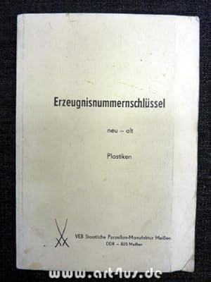 Seller image for Erzeugnisnummernschlssel : neu - alt : Plastiken for sale by art4us - Antiquariat