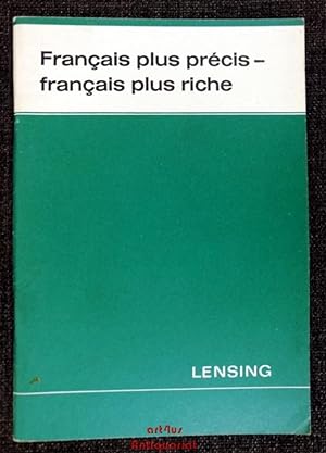 Seller image for Franais plus prcis - franais plus riche for sale by art4us - Antiquariat