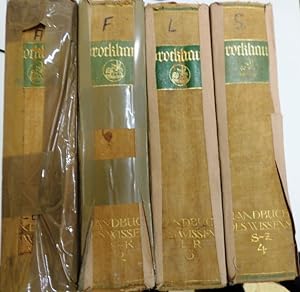 Brockhaus-Handbuch des Wissens in 4 Bänden 1. Band A-E (1925) ; 2. Band F-K (1923); 3. Band L-R (...