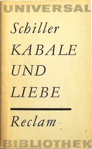 Bild des Verkufers fr Kabale und Liebe; Ein brgerliches Trauerspiel zum Verkauf von Peter-Sodann-Bibliothek eG