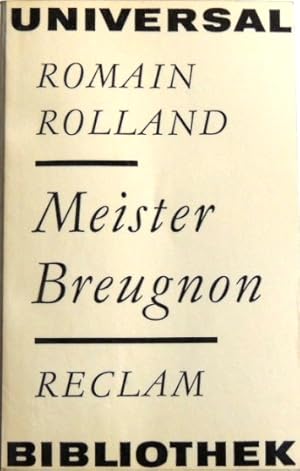 Bild des Verkufers fr Meister Breugnon Roman zum Verkauf von Peter-Sodann-Bibliothek eG