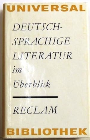 Image du vendeur pour Deutschsprachige Literatur im berblick mis en vente par Peter-Sodann-Bibliothek eG