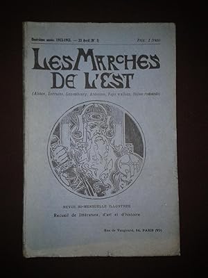 Les marches de l'Est - N°1 1912-1913