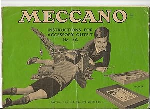 Meccano Instructions of Accessory Outfit No. 2A. No 54.2A.
