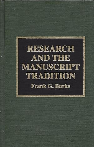 Bild des Verkufers fr Research and the Manuscript Tradition zum Verkauf von Antiquariat Lcke, Einzelunternehmung