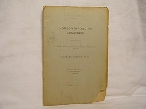 Seller image for Homeopathy and its Congeners for sale by curtis paul books, inc.