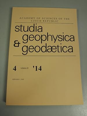 Seller image for STUDIA GEOPHYSICA & GEODAETICA. Vol. 58; 4 / 2014. The gravity field due to a homogenous triaxial ellipsoid in generalized coodrinates. A journal of geophysics, meteorology and climatology, geodesy. for sale by Antiquariat Bookfarm