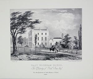 Original Single Lithograph Illustration from The Epitome of the History of Kent By C. Greenwood I...