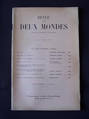 Revue des deux mondes - 15 Octobre 1940