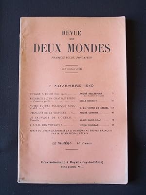 Revue des deux mondes - 1er Novembre 1940