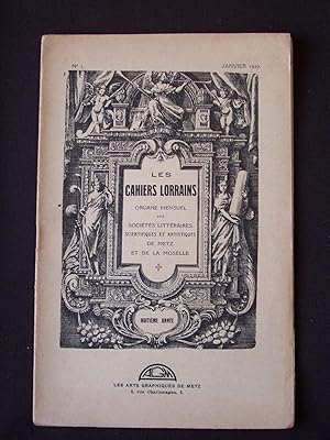 Les cahiers lorrains - N°1 1929