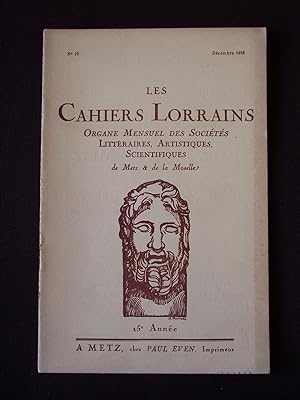 Les cahiers lorrains - N°10 1936