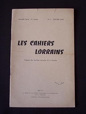 Les cahiers lorrains - N°1 1959