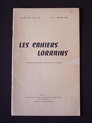 Les cahiers lorrains - N°1 1966