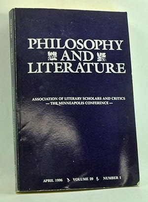 Bild des Verkufers fr Philosophy and Literature, Volume 20, Number 1 (April 1996) zum Verkauf von Cat's Cradle Books