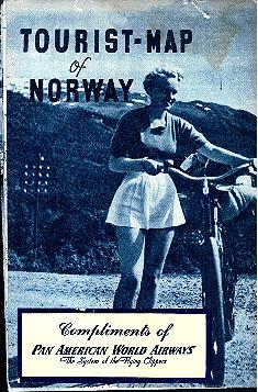 Seller image for Norway--Tourist-Map of Norway, compliments of Pan American World Airways, The System of the Flying Clippers for sale by The Personal Navigator