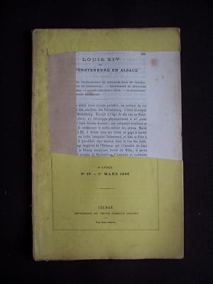 Image du vendeur pour La revue nouvelle d'Alsace-Lorraine - N10 Mars 1886 mis en vente par Librairie Ancienne Zalc