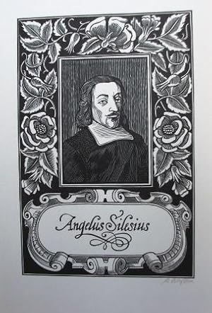 "Angelus Silesius", hs.signierter O.Holzstich