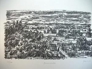 "Donaumoos", hs.signierte und bezeichnete O.Lithografie