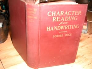 Seller image for Character Reading from Handwriting for sale by The Vintage BookStore