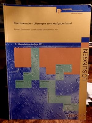 Bild des Verkufers fr Rechtskunde - Lsungen zum Aufgabenband zum Verkauf von Antiquariat Ekkehard Schilling