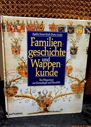 Bild des Verkufers fr Familiengeschichte und Wappenkunde. Ein Wegweiser zur Genealogie und Heraldik. Reich illustriert mit farbigen Wappentafeln, Karten, Zeichnungen, Photographien und Systemanwendungen zum Verkauf von Antiquariat Ekkehard Schilling