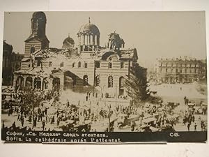 Postkarte "Sofia. La cathedrale apres l'attentant" (Das Attentat von Sofia)