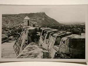 Fotografische Postkarte mit Festungsanlagen in Cartagena / Kolumbien.