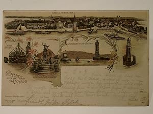 Postkarte "Gruss aus Lindau".
