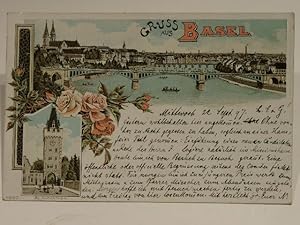 Postkarte "Gruss aus Basel"