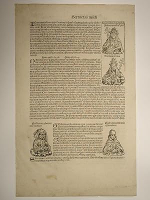 Bild des Verkufers fr Liber chronicarum (Holzschnitte von Michael Wolgemut und Wilhelm Pleydenwurf). Sexta etas mundi. Folium CCXVI. (GW M40784, HC 14508). zum Verkauf von Versandantiquariat Christine Laist