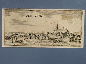 Bild des Verkufers fr Topographia Hassiae et regionum vicinarum: Ansicht vom Kloster Lorsch. zum Verkauf von Versandantiquariat Christine Laist