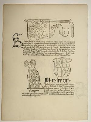 Bild des Verkufers fr Cronecken der Sassen. (GW 4963, HC 4990). zum Verkauf von Versandantiquariat Christine Laist