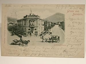 Postkarte "Gruss aus Dornbirn - Bahnhofstrasse"