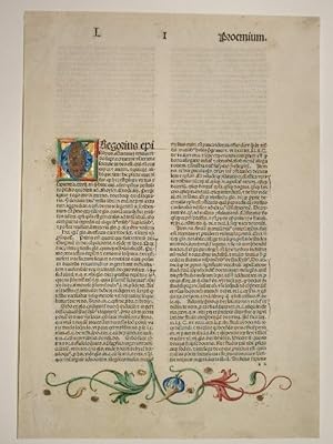 Super libros Decretalium. Decretalium 1. Pars 1. Proemium Eingangsblatt (GWM 47787, HC 12315)