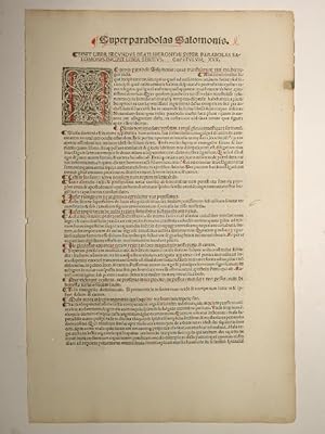 Bild des Verkufers fr Opera, Liber primus super Zachariam prophetam: ad exuperium episcopum tolosanum: incipit capitulum prinum (GW 12419, H 8581). zum Verkauf von Versandantiquariat Christine Laist