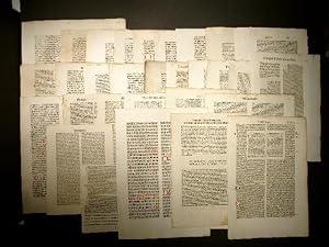 Bild des Verkufers fr Inkunabel-Bltter von 24 verschiedenen deutschen Druckern aus 10 verschiedenen deutschsprachigen Druckorten. Incunabula-text-leafs from 24 different german printers of 10 different germanspeaking places. zum Verkauf von Versandantiquariat Christine Laist